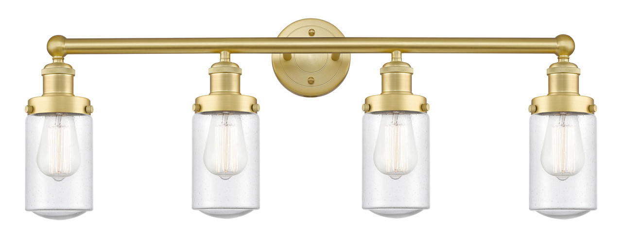 INNOVATIONS 616-4W-SG-G314 Dover 4 33.5 inch Bath Vanity Light Satin Gold