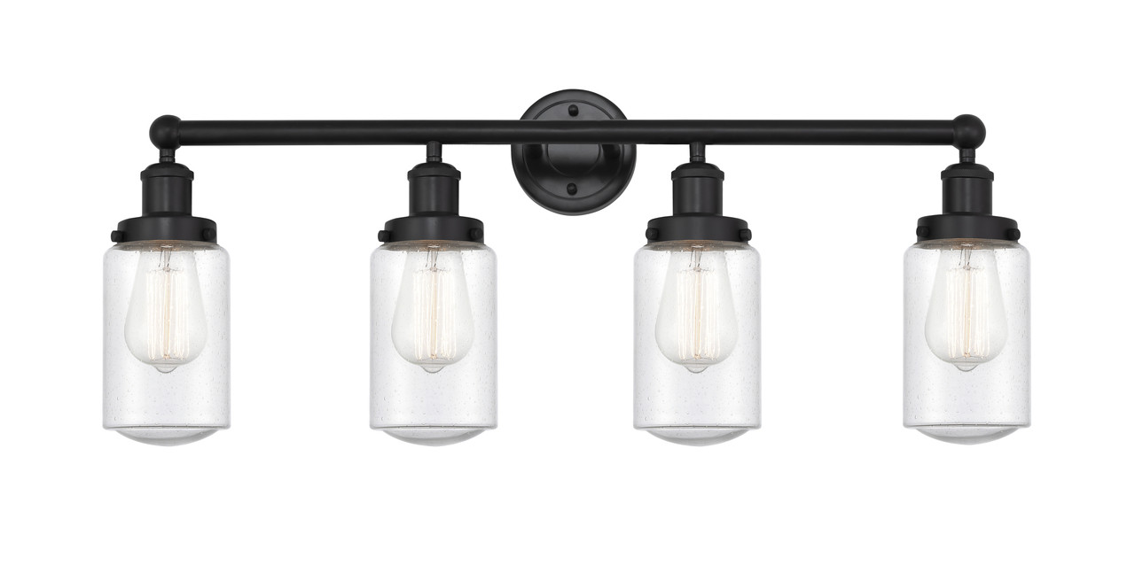INNOVATIONS 616-4W-BK-G314 Dover 4 Light 33.5 inch Bath Vanity Light Matte Black
