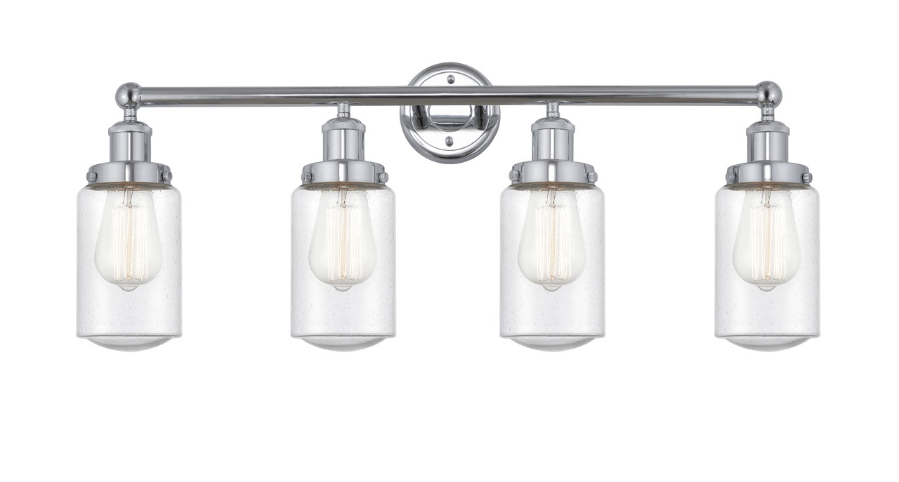 INNOVATIONS 616-4W-PC-G314 Dover 4 Light 33.5 inch Bath Vanity Light Polished Chrome