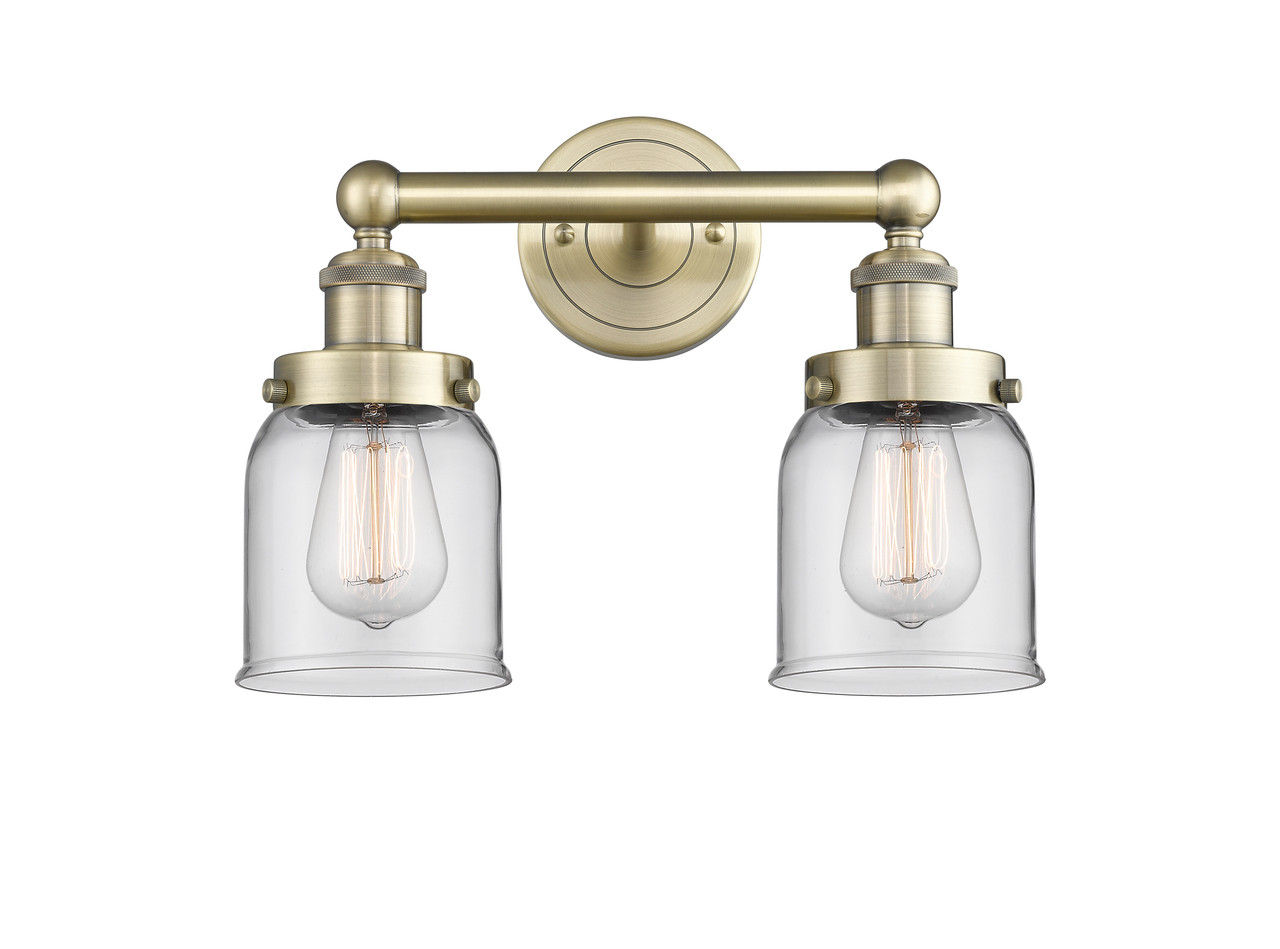 INNOVATIONS 616-2W-AB-G52 Bell 2 15.5 inch Bath Vanity Light Antique Brass