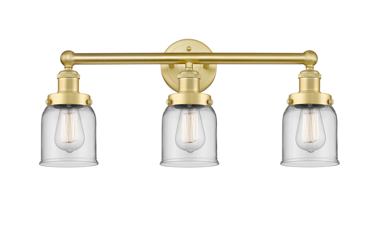 INNOVATIONS 616-3W-SG-G52 Bell 3 24.5 inch Bath Vanity Light Satin Gold