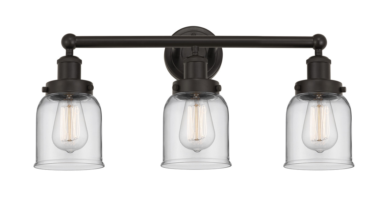 INNOVATIONS 616-3W-OB-G52 Bell 3 Light 24.5 inch Bath Vanity Light Oil Rubbed Bronze