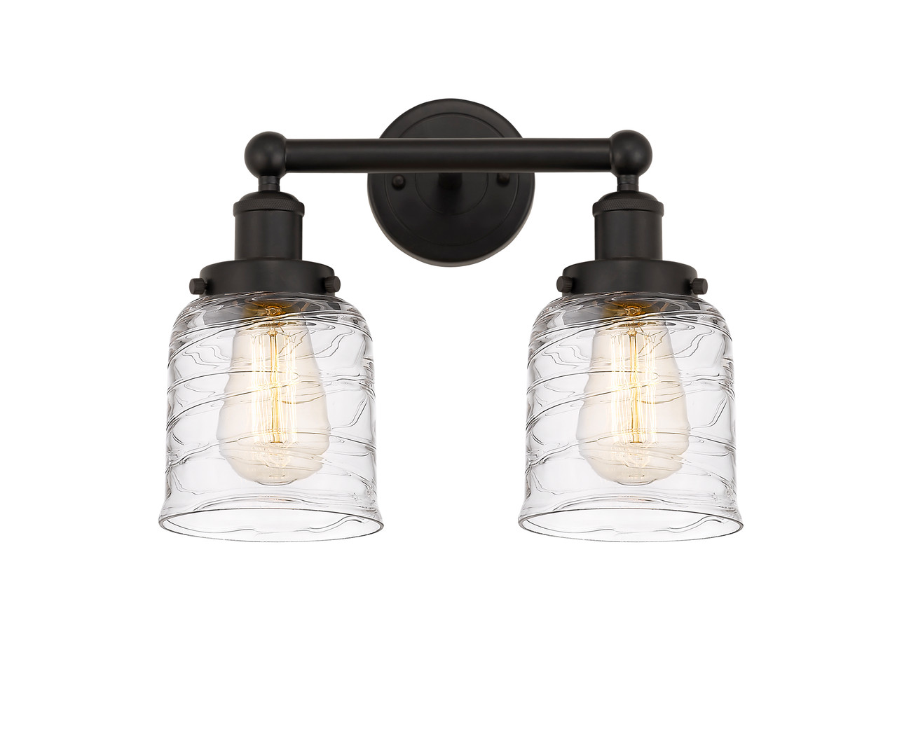 INNOVATIONS 616-2W-OB-G513 Bell 2 Light 15.5 inch Bath Vanity Light Oil Rubbed Bronze