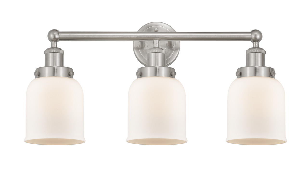 INNOVATIONS 616-3W-SN-G51 Bell 3 Light 24.5 inch Bath Vanity Light Brushed Satin Nickel