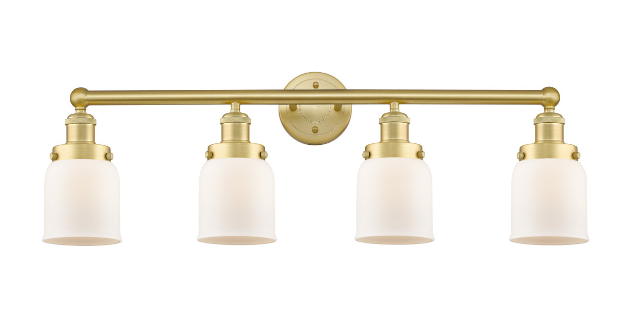 INNOVATIONS 616-4W-SG-G51 Bell 4 33.5 inch Bath Vanity Light Satin Gold