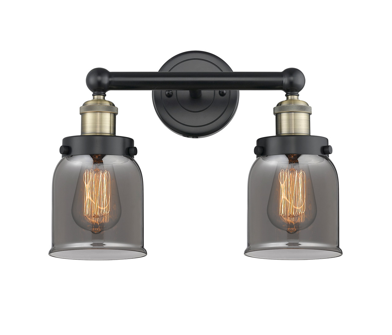 INNOVATIONS 616-2W-BAB-G53 Bell 2 15.5 inch Bath Vanity Light Black Antique Brass