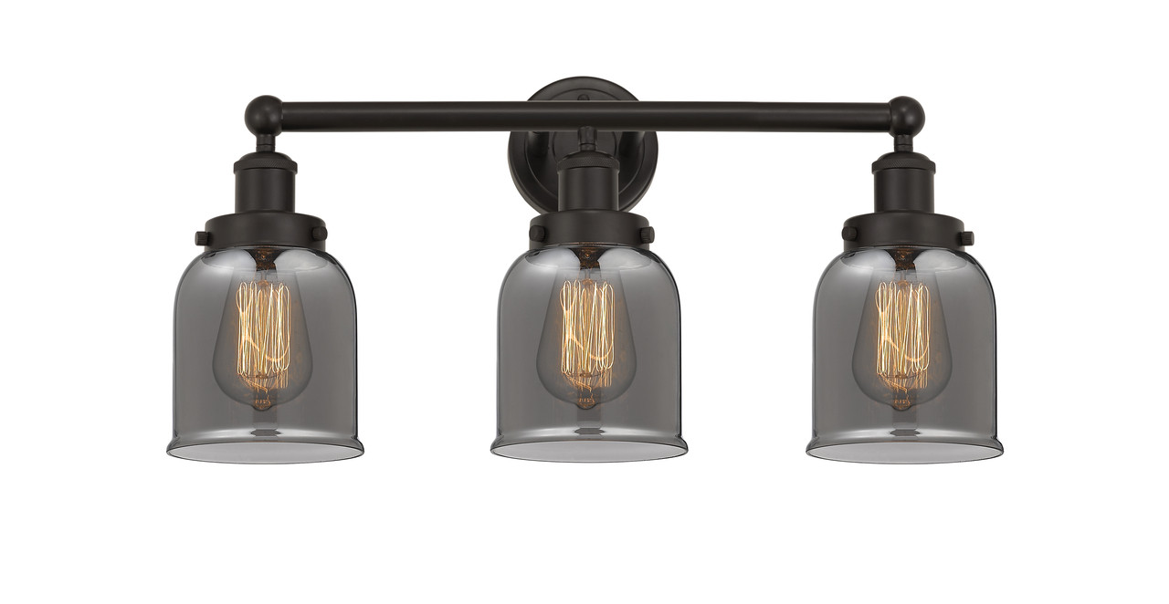 INNOVATIONS 616-3W-OB-G53 Bell 3 Light 24.5 inch Bath Vanity Light Oil Rubbed Bronze