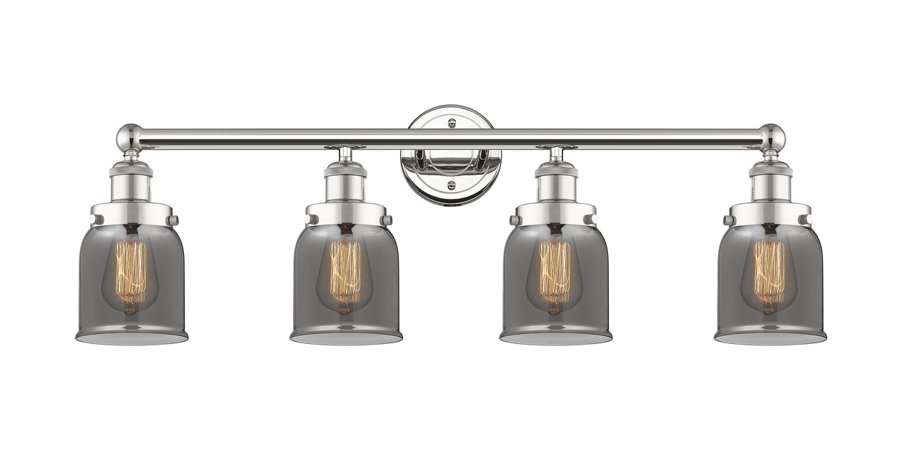 INNOVATIONS 616-4W-PN-G53 Bell 4 33.5 inch Bath Vanity Light Polished Nickel