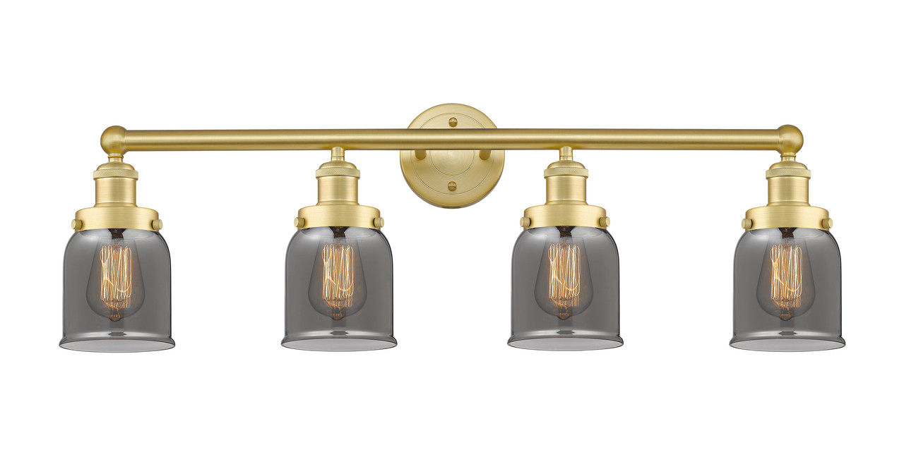 INNOVATIONS 616-4W-SG-G53 Bell 4 33.5 inch Bath Vanity Light Satin Gold