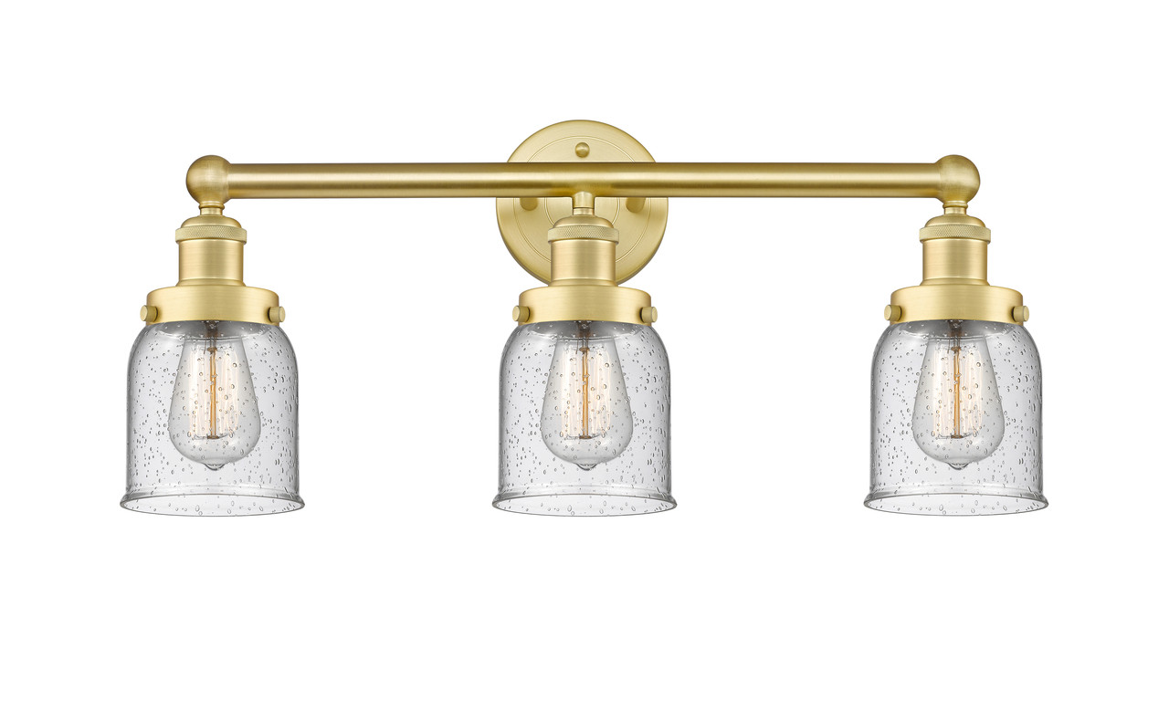INNOVATIONS 616-3W-SG-G54 Bell 3 24.5 inch Bath Vanity Light Satin Gold