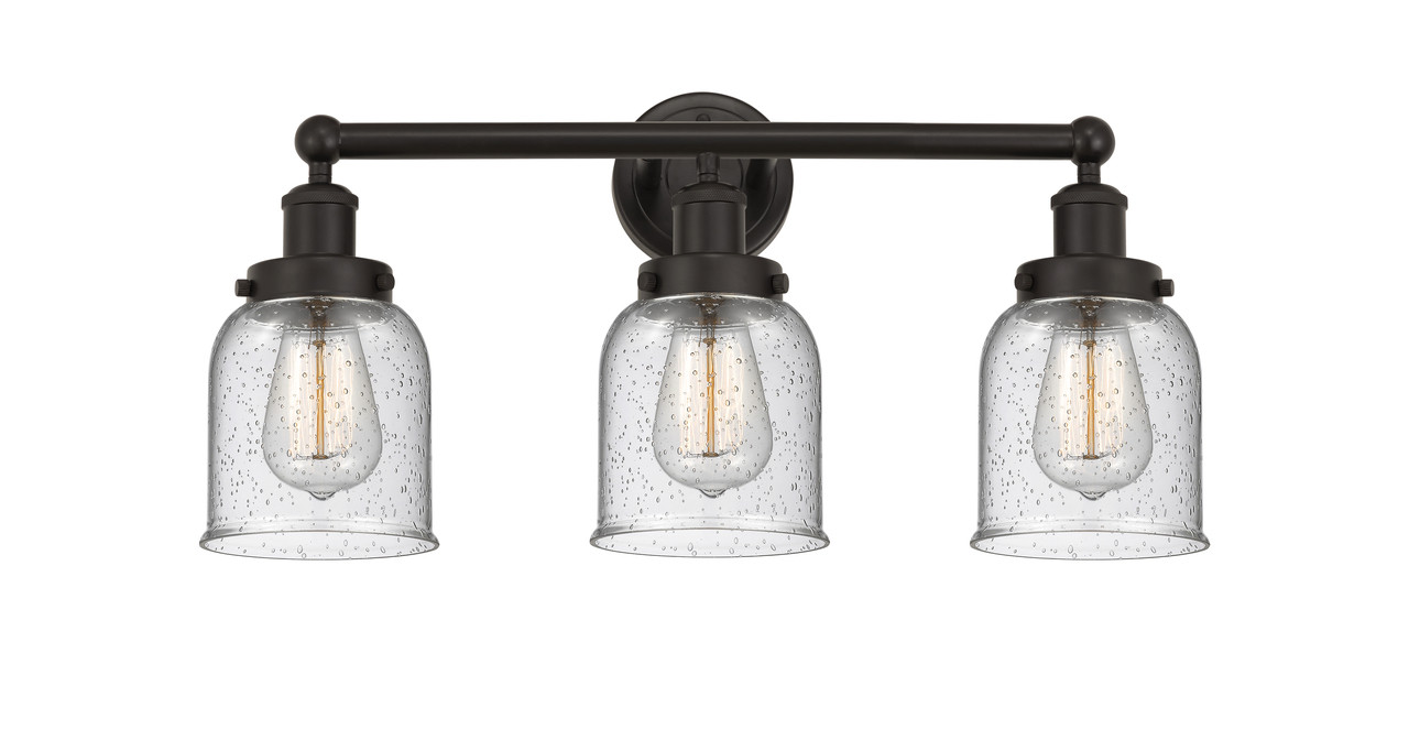 INNOVATIONS 616-3W-OB-G54 Bell 3 Light 24.5 inch Bath Vanity Light Oil Rubbed Bronze