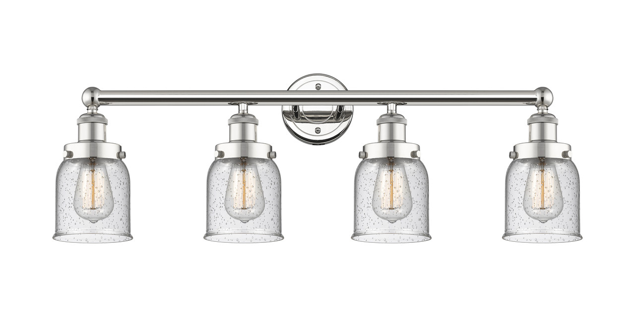 INNOVATIONS 616-4W-PN-G54 Bell 4 33.5 inch Bath Vanity Light Polished Nickel