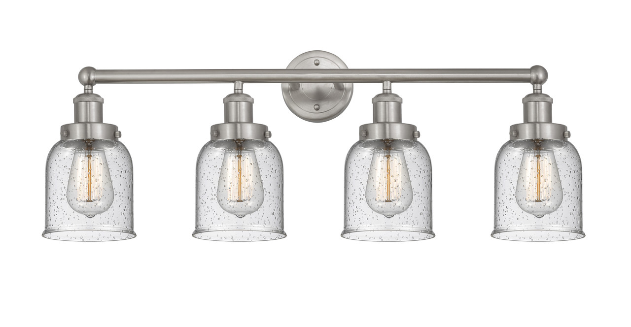 INNOVATIONS 616-4W-SN-G54 Bell 4 Light 33.5 inch Bath Vanity Light Brushed Satin Nickel