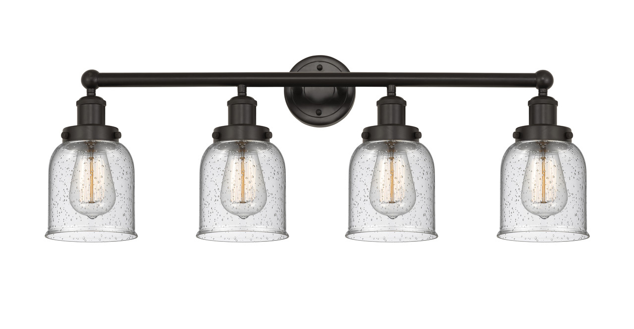 INNOVATIONS 616-4W-OB-G54 Bell 4 Light 33.5 inch Bath Vanity Light Oil Rubbed Bronze