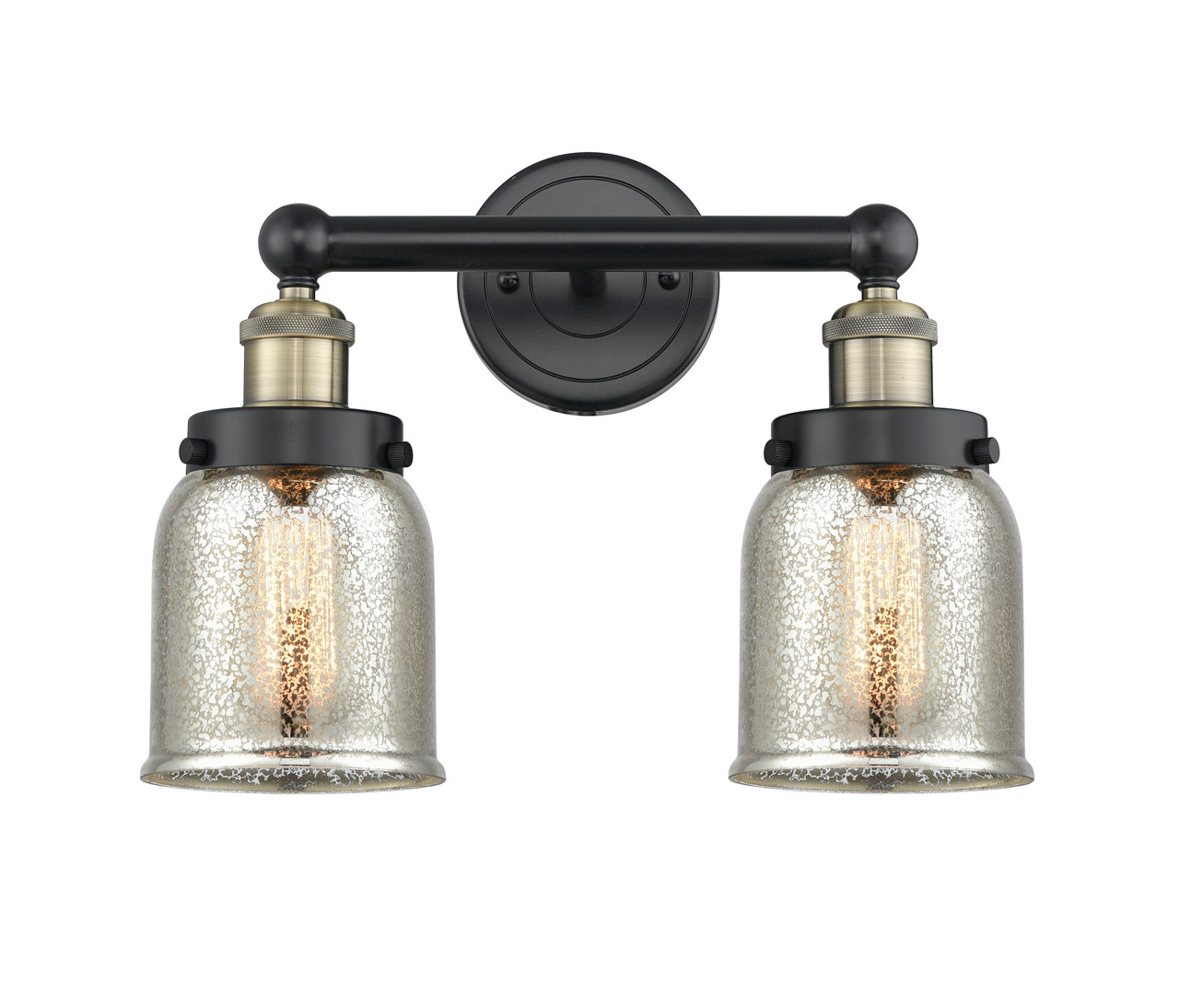 INNOVATIONS 616-2W-BAB-G58 Bell 2 15.5 inch Bath Vanity Light Black Antique Brass