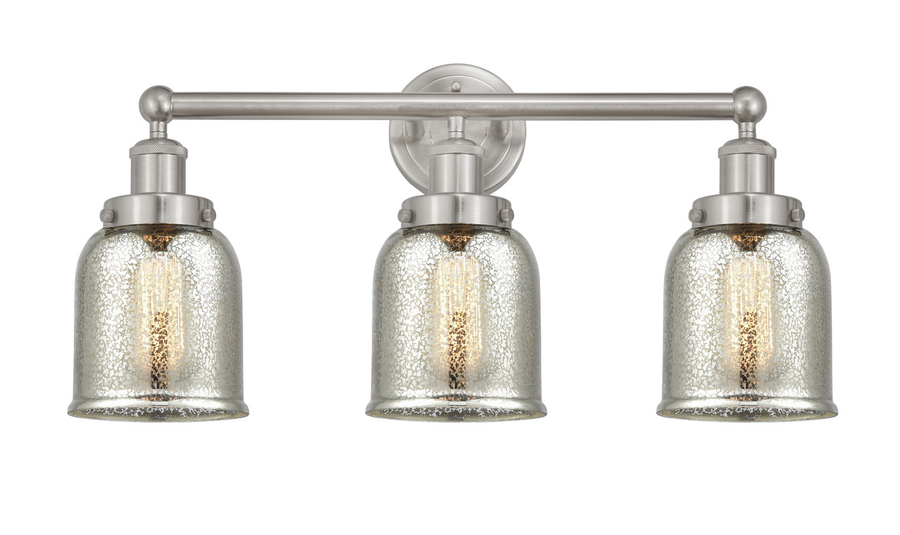 INNOVATIONS 616-3W-SN-G58 Bell 3 Light 24.5 inch Bath Vanity Light Brushed Satin Nickel