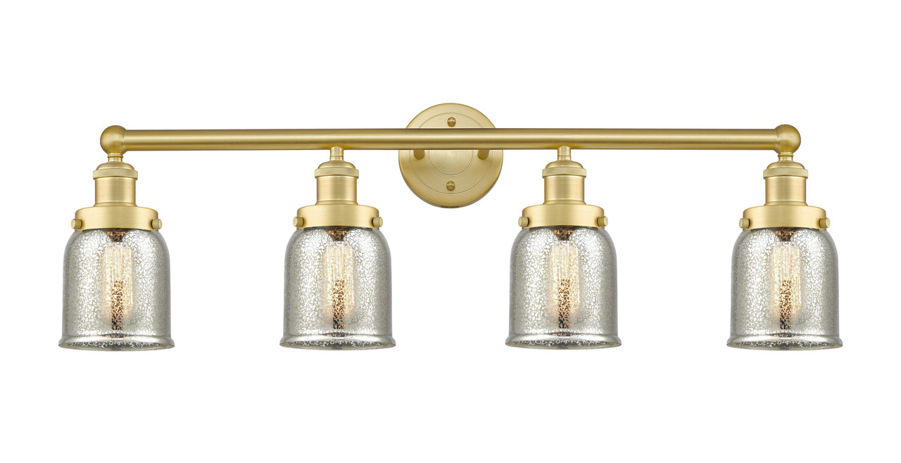 INNOVATIONS 616-4W-SG-G58 Bell 4 33.5 inch Bath Vanity Light Satin Gold