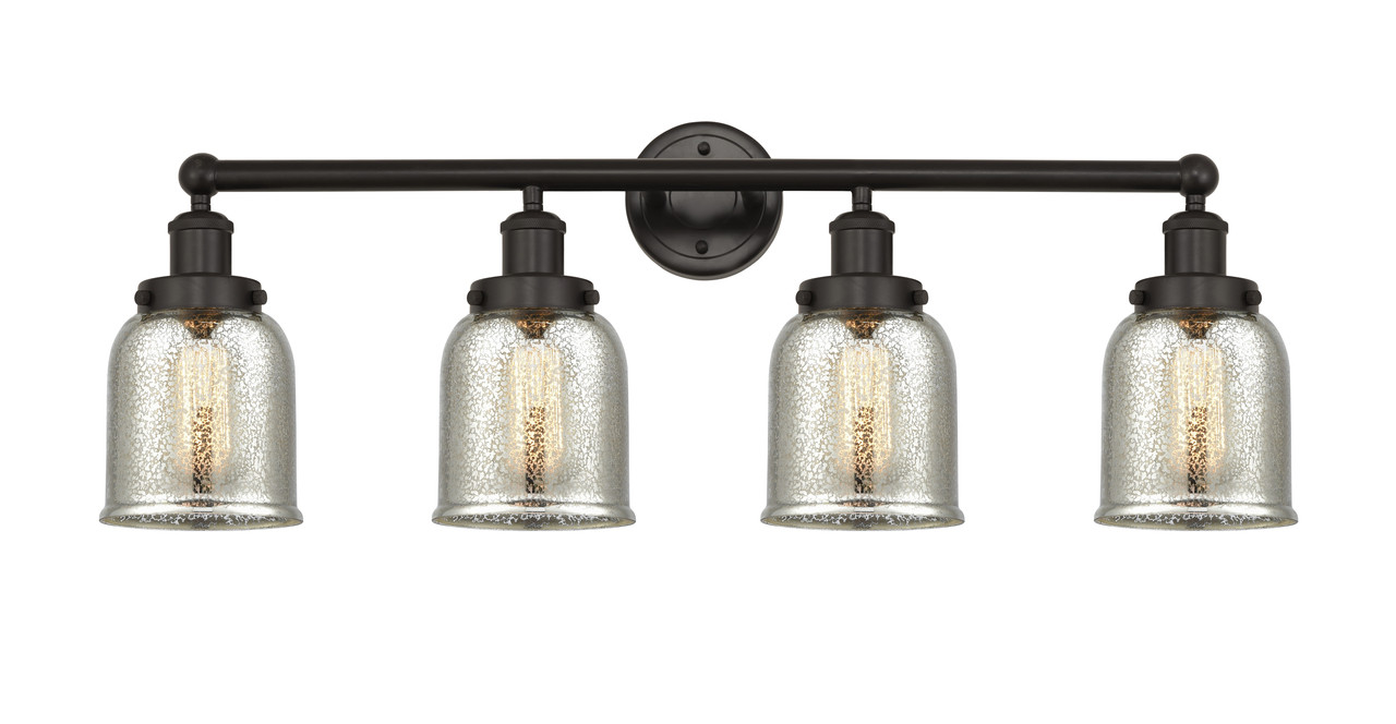 INNOVATIONS 616-4W-OB-G58 Bell 4 Light 33.5 inch Bath Vanity Light Oil Rubbed Bronze