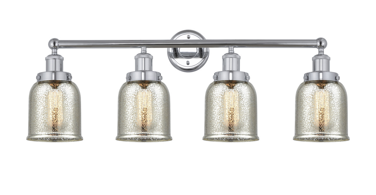 INNOVATIONS 616-4W-PC-G58 Bell 4 Light 33.5 inch Bath Vanity Light Polished Chrome
