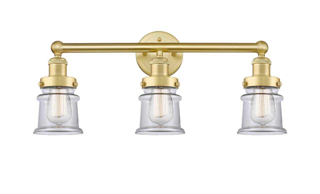 INNOVATIONS 616-3W-SG-G182S Canton 3 23.25 inch Bath Vanity Light Satin Gold