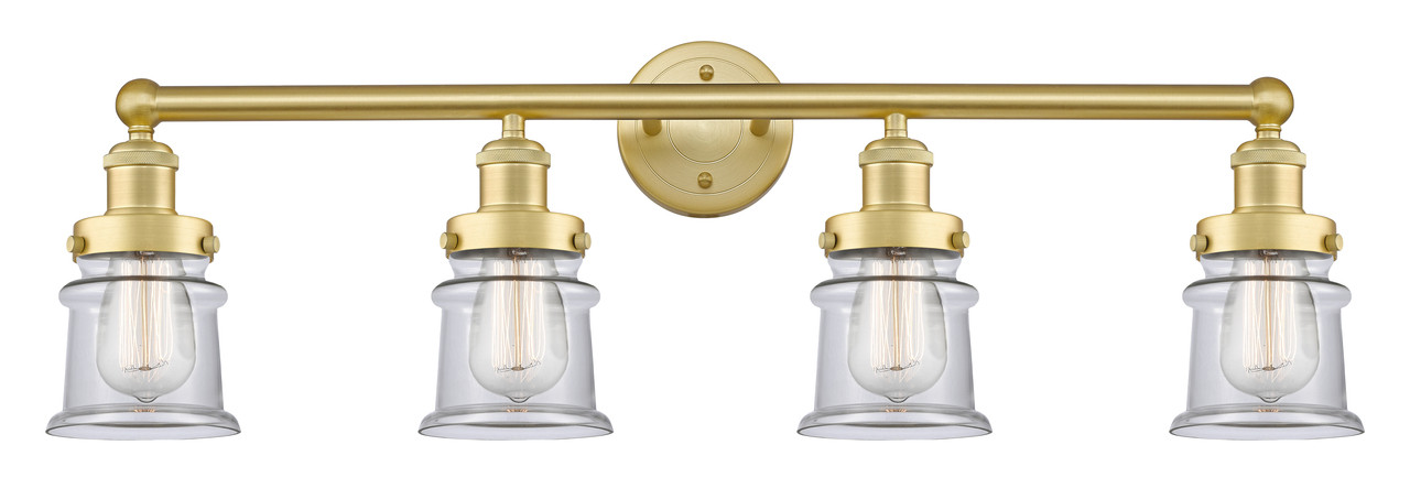 INNOVATIONS 616-4W-SG-G182S Canton 4 32.25 inch Bath Vanity Light Satin Gold