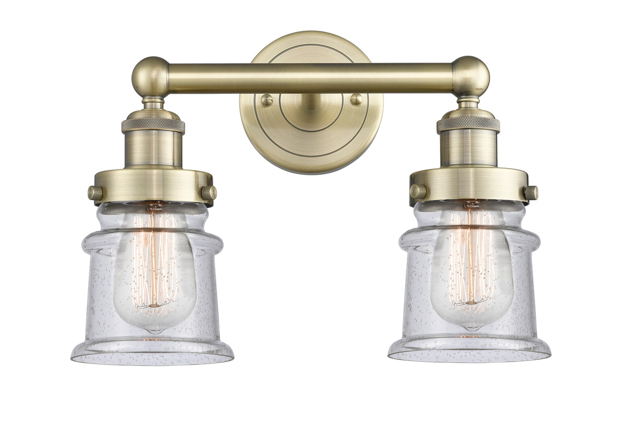 INNOVATIONS 616-2W-AB-G184S Canton 2 14.25 inch Bath Vanity Light Antique Brass