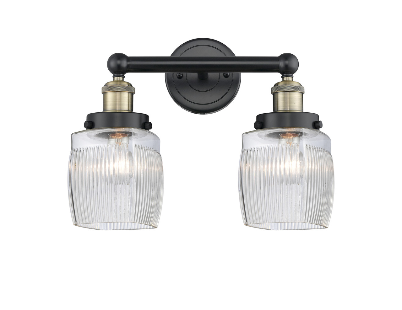 INNOVATIONS 616-2W-BAB-G302 Colton 2 15 inch Bath Vanity Light Black Antique Brass