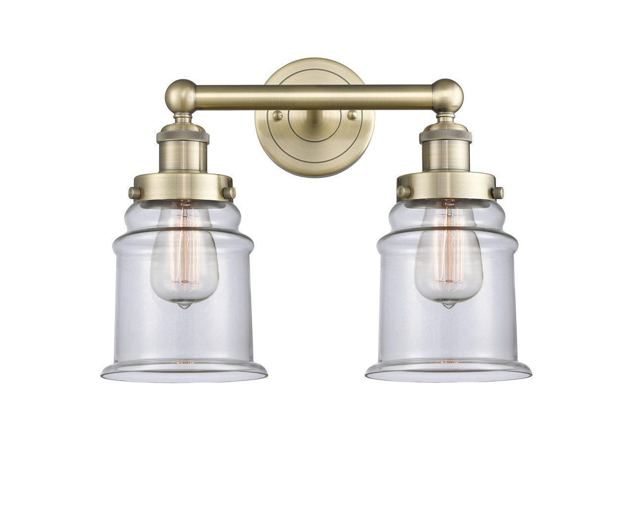 INNOVATIONS 616-2W-AB-G182 Canton 2 15 inch Bath Vanity Light Antique Brass