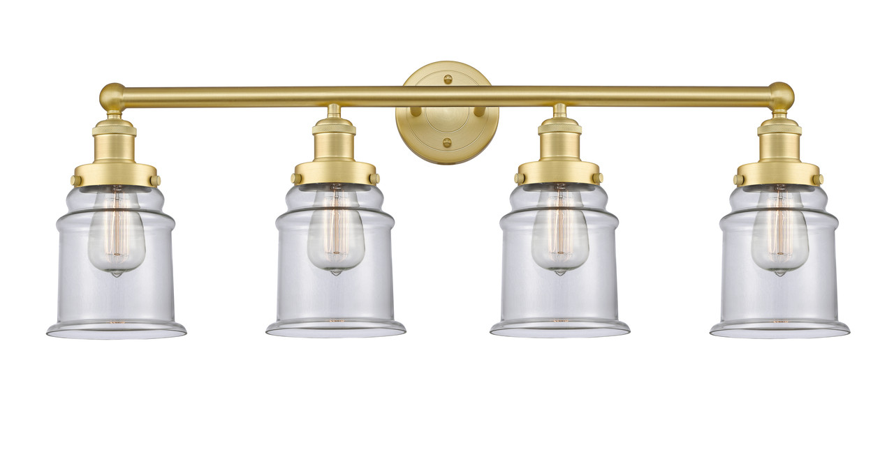 INNOVATIONS 616-4W-SG-G182 Canton 4 33 inch Bath Vanity Light Satin Gold