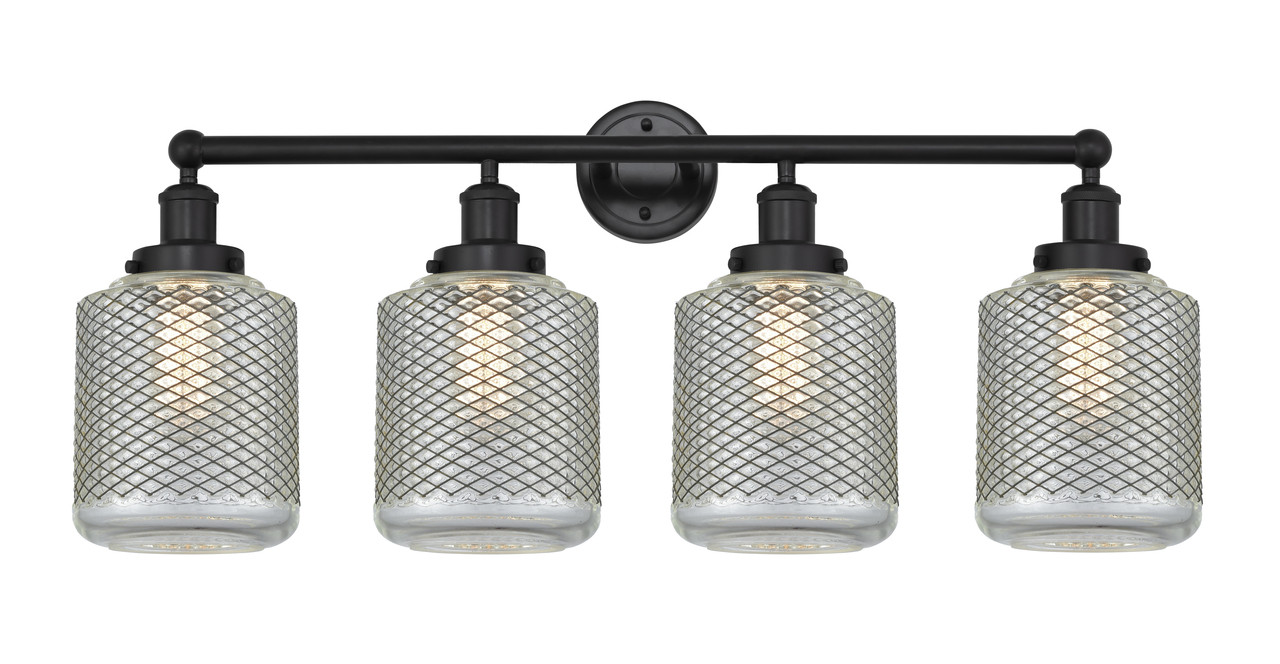 INNOVATIONS 616-4W-BK-G262 Stanton 4 Light 33 inch Bath Vanity Light Matte Black