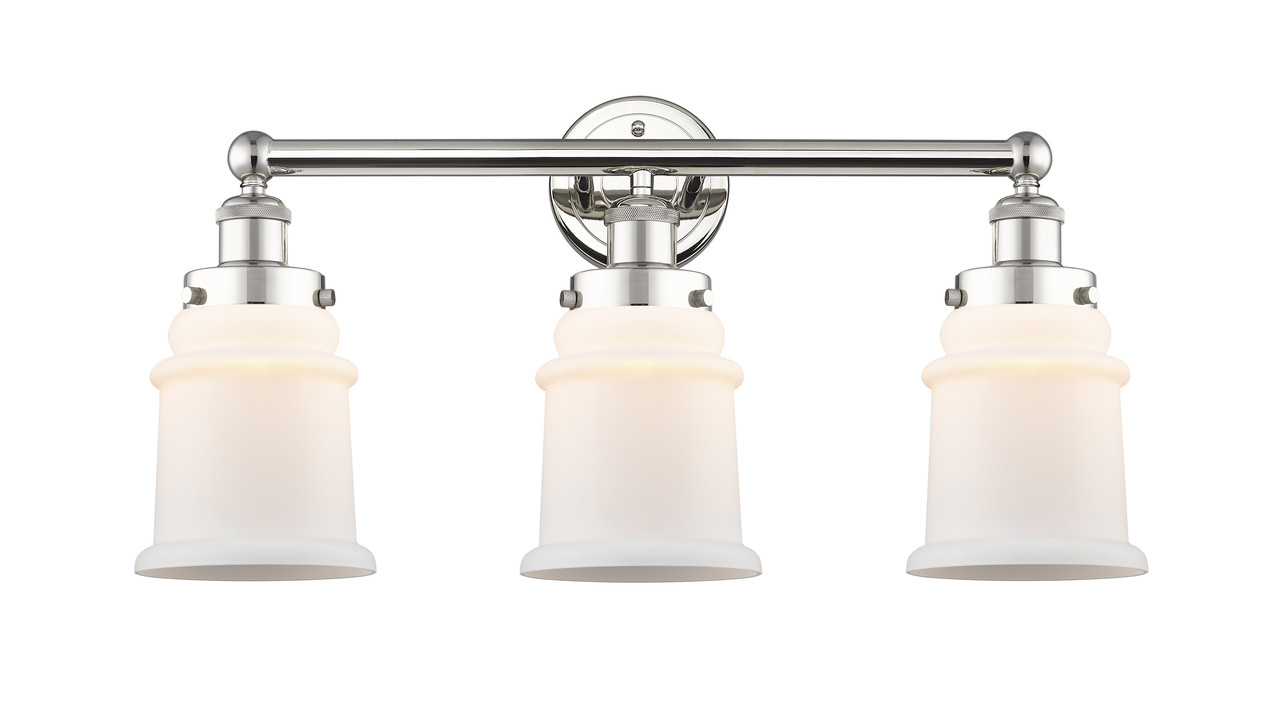 INNOVATIONS 616-3W-PN-G181 Canton 3 24 inch Bath Vanity Light Polished Nickel