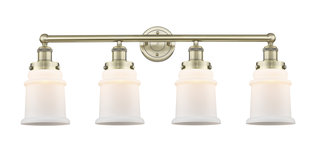 INNOVATIONS 616-4W-AB-G181 Canton 4 33 inch Bath Vanity Light Antique Brass