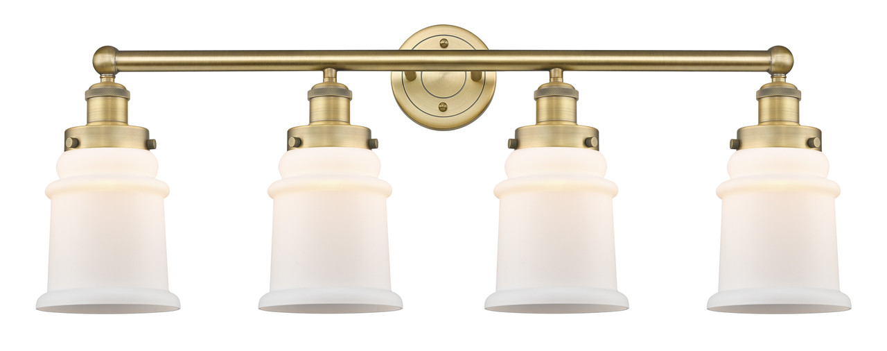 INNOVATIONS 616-4W-BB-G181 Canton 4 33 inch Bath Vanity Light Brushed Brass