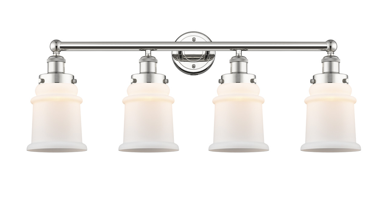 INNOVATIONS 616-4W-PN-G181 Canton 4 33 inch Bath Vanity Light Polished Nickel