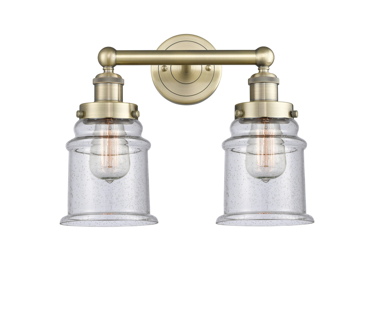 INNOVATIONS 616-2W-AB-G184 Canton 2 15 inch Bath Vanity Light Antique Brass