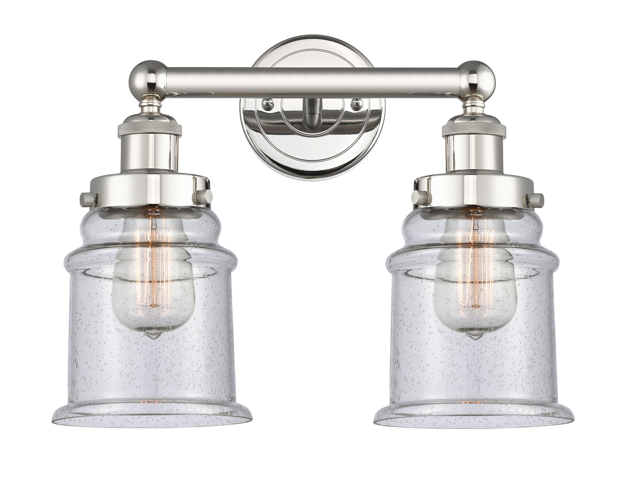 INNOVATIONS 616-2W-PN-G184 Canton 2 15 inch Bath Vanity Light Polished Nickel