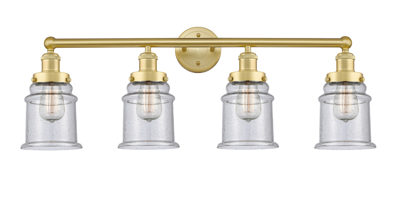 INNOVATIONS 616-4W-SG-G184 Canton 4 33 inch Bath Vanity Light Satin Gold