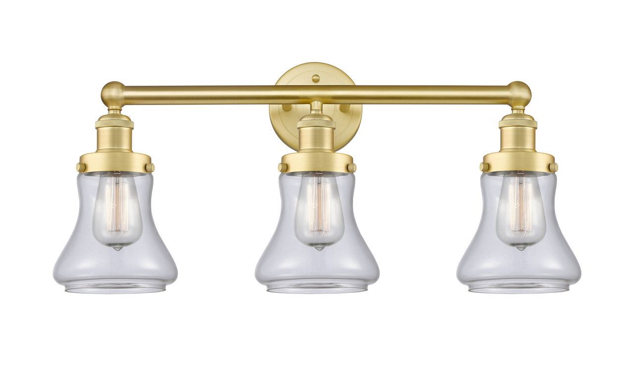 INNOVATIONS 616-3W-SG-G192 Bellmont 3 24.5 inch Bath Vanity Light Satin Gold
