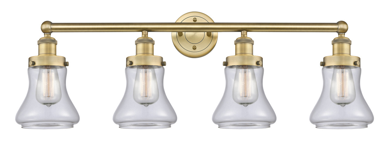 INNOVATIONS 616-4W-BB-G192 Bellmont 4 33.5 inch Bath Vanity Light Brushed Brass