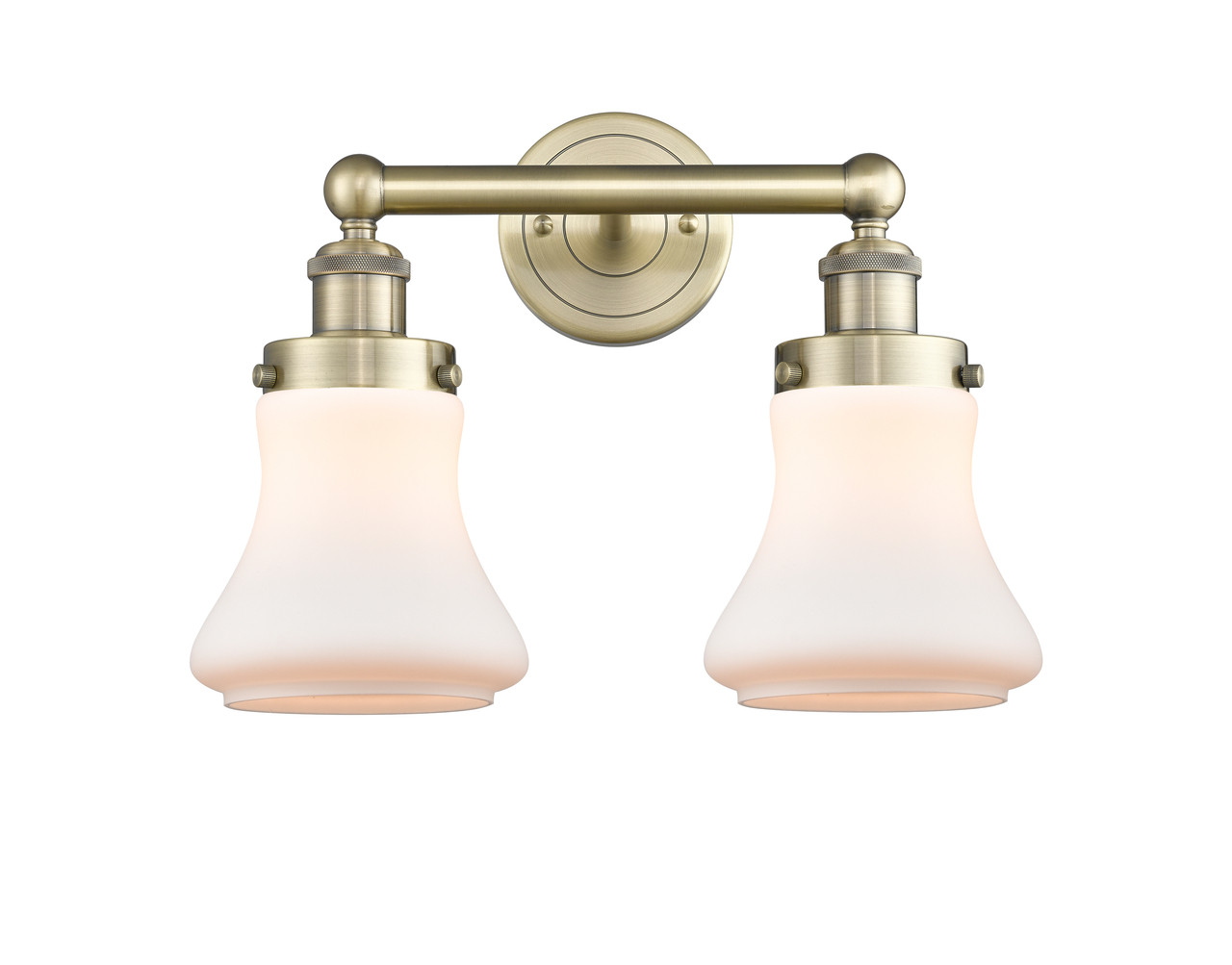 INNOVATIONS 616-2W-AB-G191 Bellmont 2 15.5 inch Bath Vanity Light Antique Brass