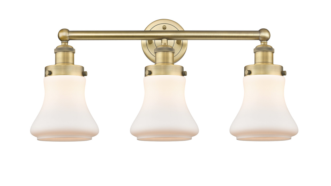 INNOVATIONS 616-3W-BB-G191 Bellmont 3 24.5 inch Bath Vanity Light Brushed Brass