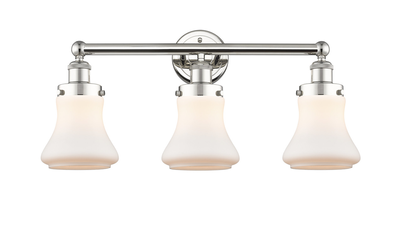 INNOVATIONS 616-3W-PN-G191 Bellmont 3 24.5 inch Bath Vanity Light Polished Nickel