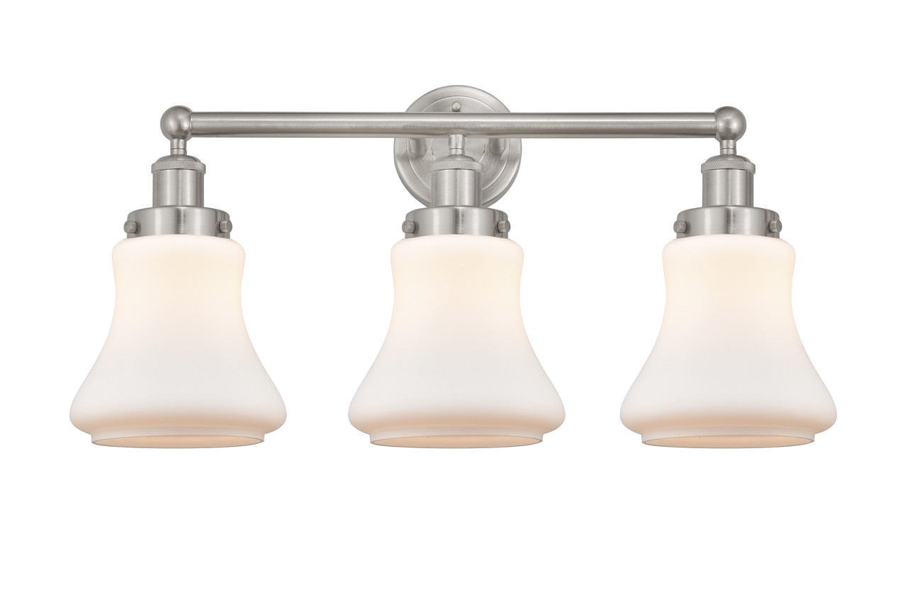 INNOVATIONS 616-3W-SN-G191 Bellmont 3 Light 24.5 inch Bath Vanity Light Brushed Satin Nickel
