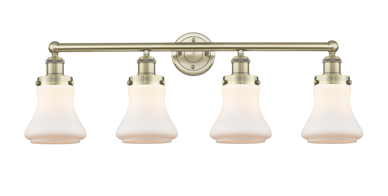 INNOVATIONS 616-4W-AB-G191 Bellmont 4 33.5 inch Bath Vanity Light Antique Brass