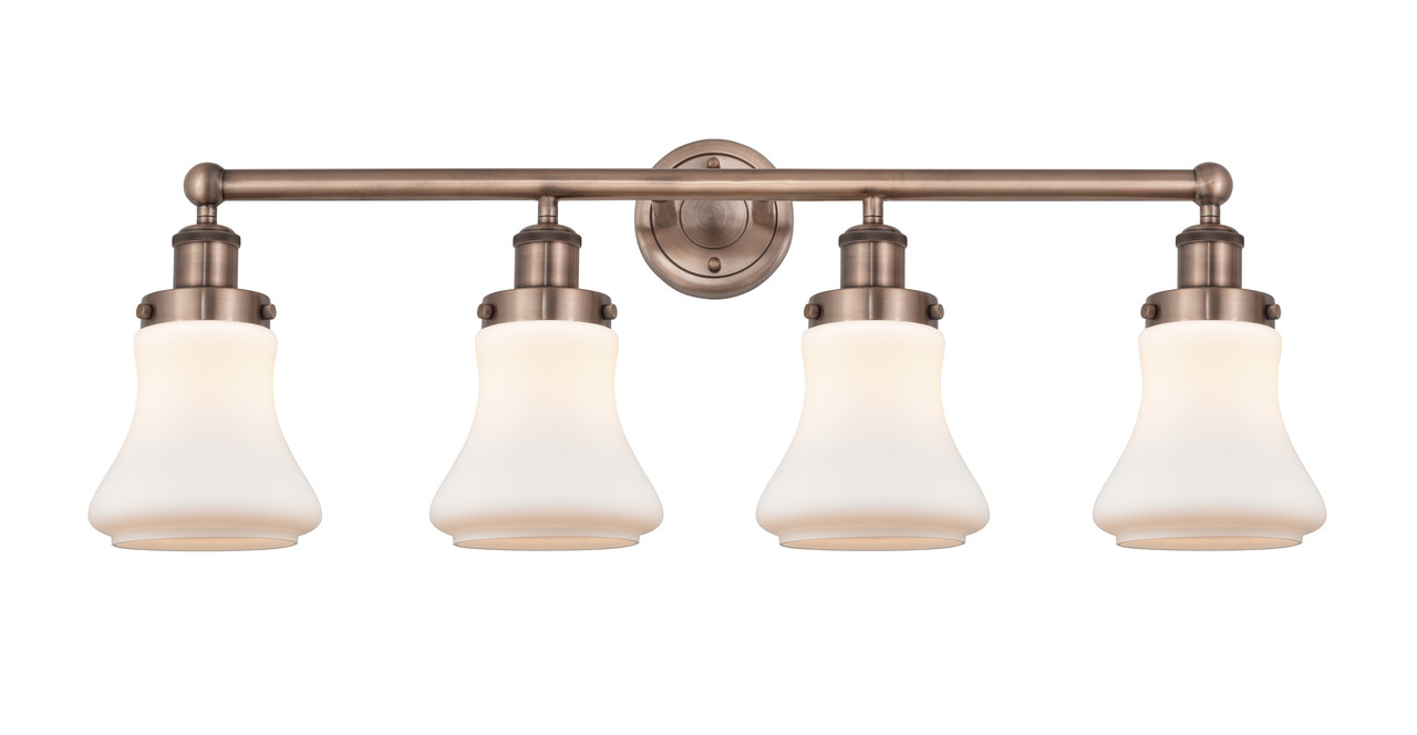 INNOVATIONS 616-4W-AC-G191 Bellmont 4 33.5 inch Bath Vanity Light Antique Copper