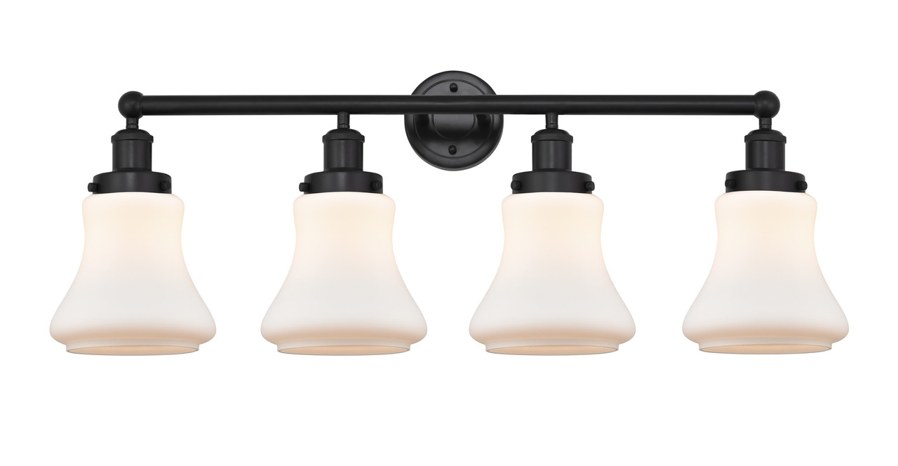 INNOVATIONS 616-4W-BK-G191 Bellmont 4 Light 33.5 inch Bath Vanity Light Matte Black