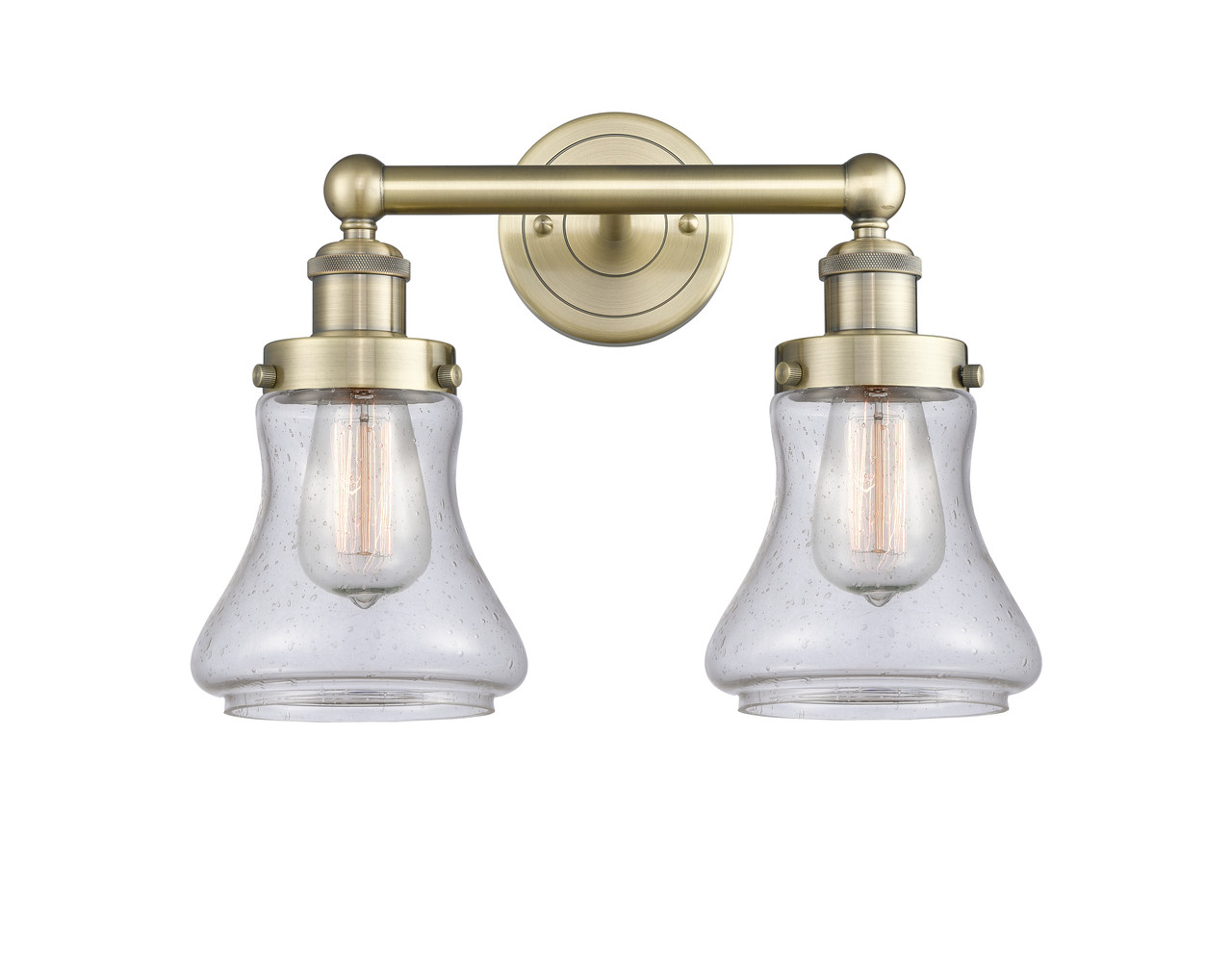INNOVATIONS 616-2W-AB-G194 Bellmont 2 15.5 inch Bath Vanity Light Antique Brass