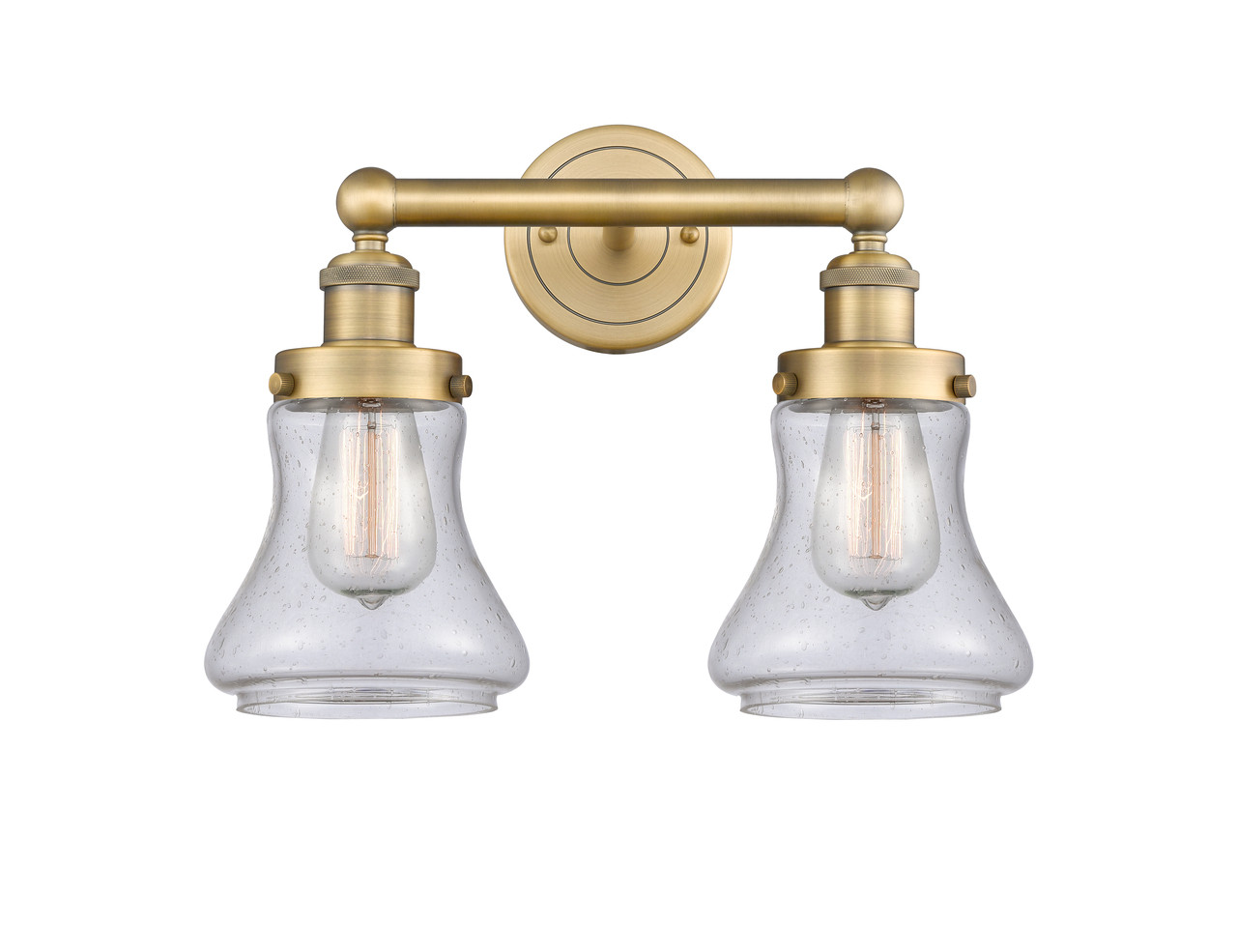 INNOVATIONS 616-2W-BB-G194 Bellmont 2 15.5 inch Bath Vanity Light Brushed Brass