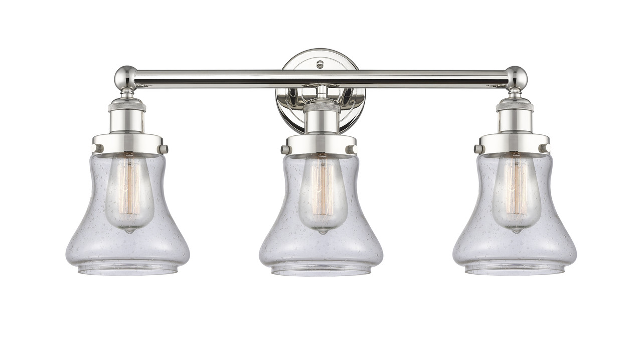 INNOVATIONS 616-3W-PN-G194 Bellmont 3 24.5 inch Bath Vanity Light Polished Nickel