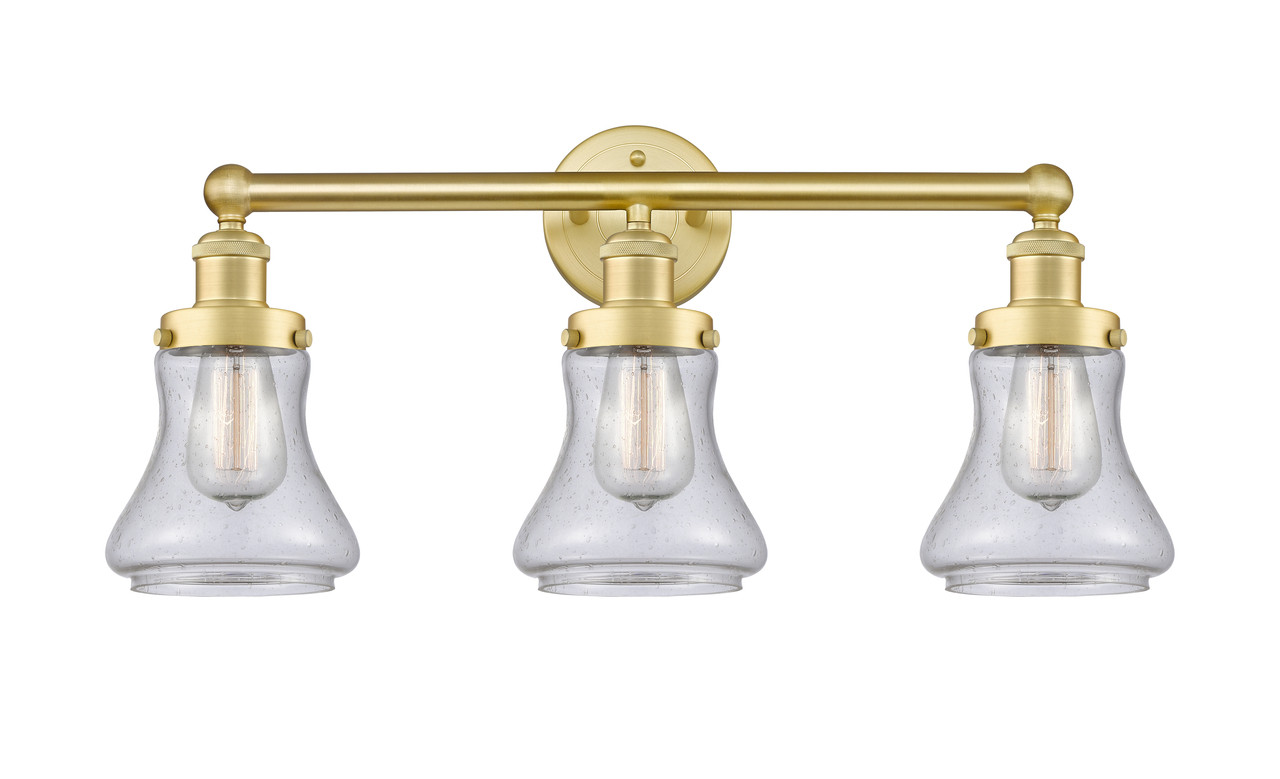 INNOVATIONS 616-3W-SG-G194 Bellmont 3 24.5 inch Bath Vanity Light Satin Gold
